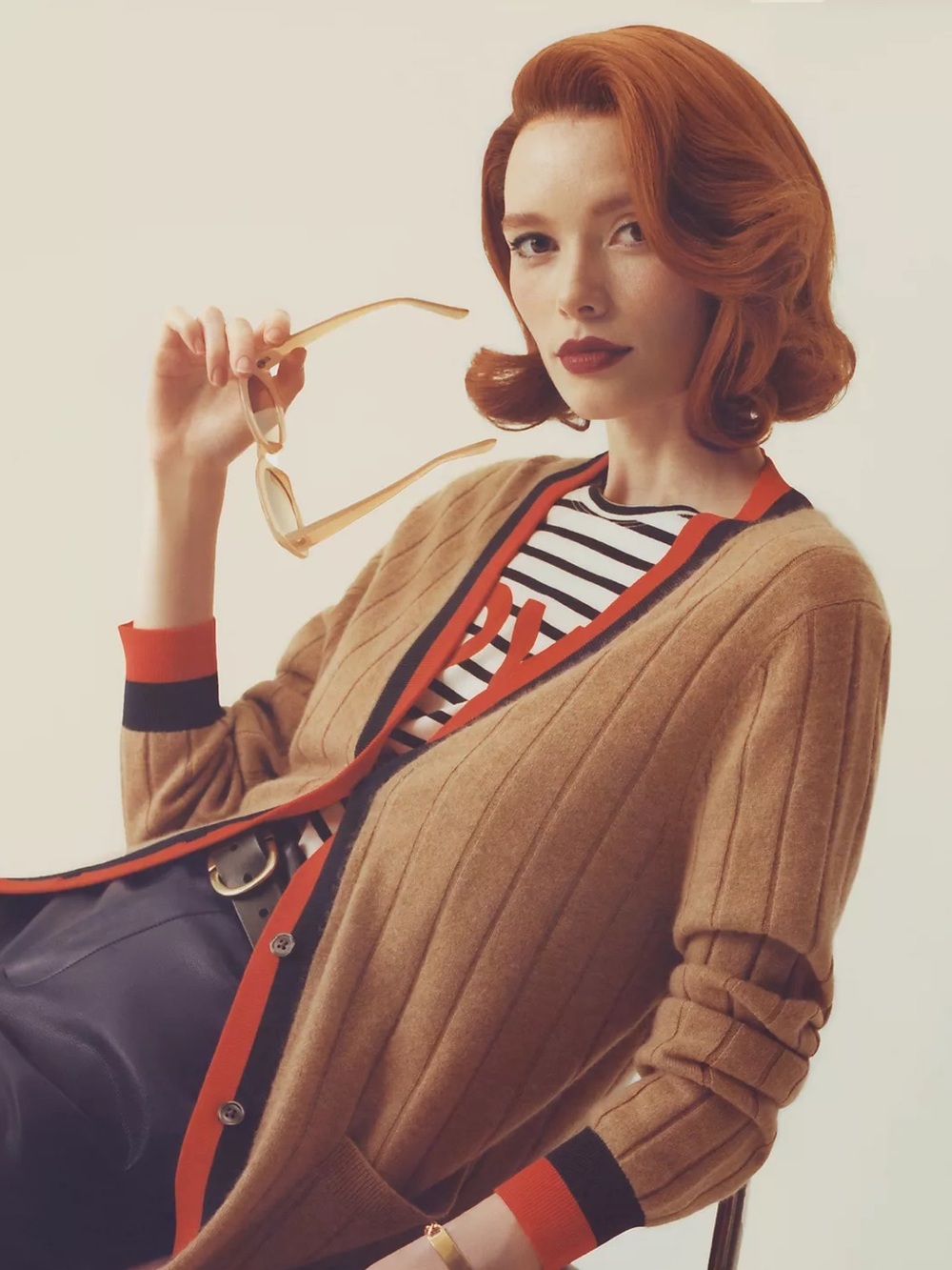 KULE The Sinclair Ribbed Cashmere Cardigan Sweater